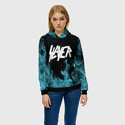 Толстовка-худи женская Slayer, цвет: 3D-черный — фото 2