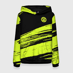 Толстовка-худи женская FC Borussia, цвет: 3D-черный