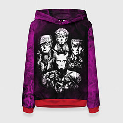 Толстовка-худи женская JOJOS BIZARRE ADVENTURE, цвет: 3D-красный