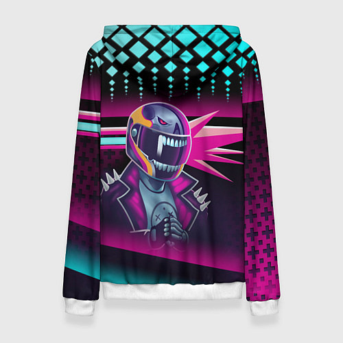 Женская толстовка НЕОНОВЫЙ ГОНЩИК / 3D-Белый – фото 2