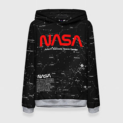 Толстовка-худи женская NASA, цвет: 3D-меланж