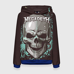 Толстовка-худи женская Megadeth, цвет: 3D-синий