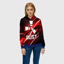 Толстовка-худи женская RUST, цвет: 3D-синий — фото 2