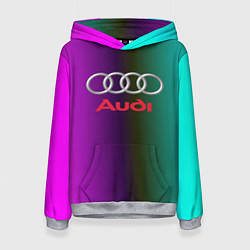 Толстовка-худи женская Audi, цвет: 3D-меланж