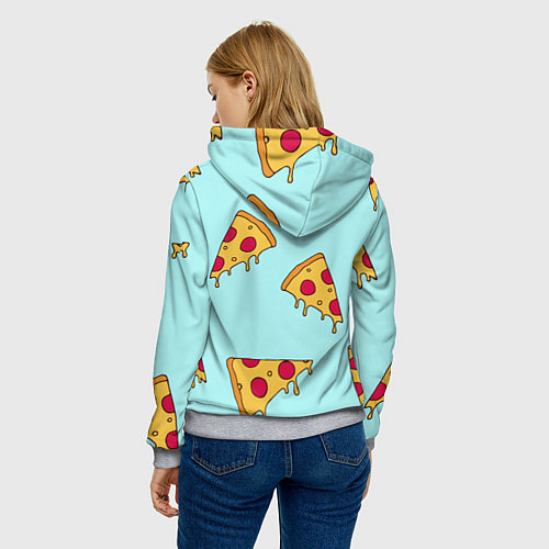 Женская толстовка Ароматная пицца / 3D-Меланж – фото 4