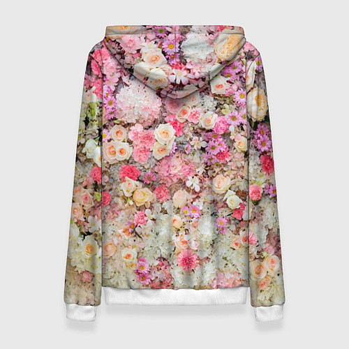 Женская толстовка Цветочное поле / 3D-Белый – фото 2