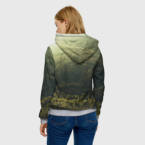 Женская толстовка Летний лес / 3D-Меланж – фото 4