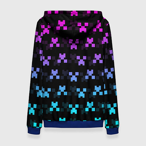 Женская толстовка MINECRAFT CREEPER NEON / 3D-Синий – фото 2