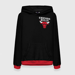 Толстовка-худи женская CHICAGO BULLS, цвет: 3D-красный