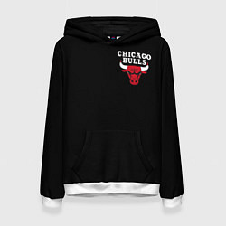 Толстовка-худи женская CHICAGO BULLS, цвет: 3D-белый