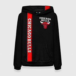 Толстовка-худи женская CHICAGO BULLS, цвет: 3D-черный