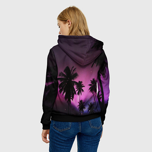 Женская толстовка HOTLINE MIAMI / 3D-Черный – фото 4