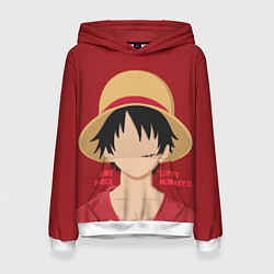 Толстовка-худи женская Luffy, цвет: 3D-белый