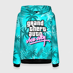 Толстовка-худи женская GTA VICE CITY, цвет: 3D-черный