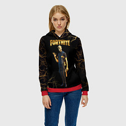 Толстовка-худи женская Gold Midas Fortnite 2, цвет: 3D-красный — фото 2