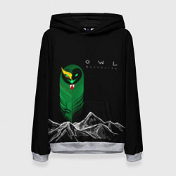 Толстовка-худи женская Owl blacklist, цвет: 3D-меланж