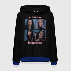 Толстовка-худи женская BLACKPINK, цвет: 3D-синий