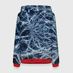 Толстовка-худи женская Нервная система, цвет: 3D-красный