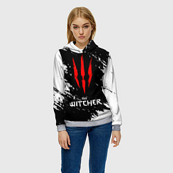 Толстовка-худи женская The Witcher, цвет: 3D-меланж — фото 2