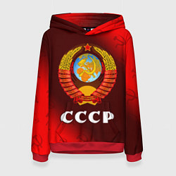 Толстовка-худи женская СССР USSR, цвет: 3D-красный