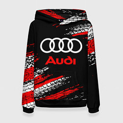Толстовка-худи женская AUDI, цвет: 3D-черный