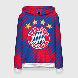 Толстовка-худи женская BAYERN MUNCHEN, цвет: 3D-белый
