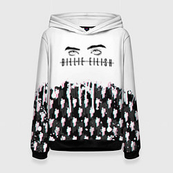 Толстовка-худи женская BILLIE EILISH GLITCH, цвет: 3D-черный