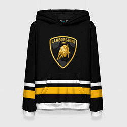 Толстовка-худи женская Lamborghini Uniform, цвет: 3D-белый