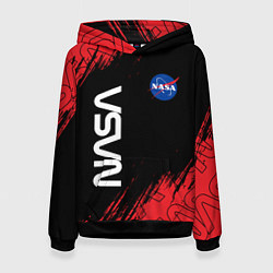 Толстовка-худи женская NASA НАСА, цвет: 3D-черный
