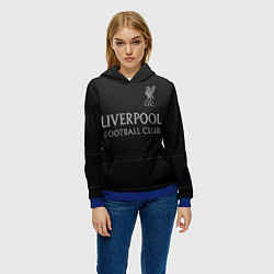 Толстовка-худи женская LIVERPOOL, цвет: 3D-синий — фото 2