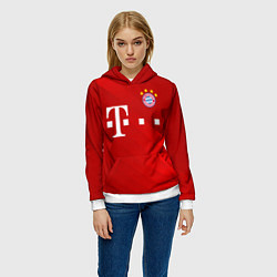 Толстовка-худи женская FC Bayern Munchen, цвет: 3D-белый — фото 2