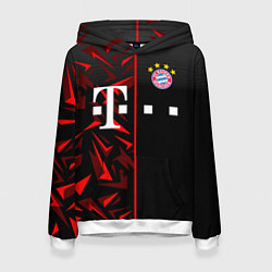 Толстовка-худи женская FC Bayern Munchen Форма, цвет: 3D-белый