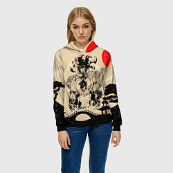 Толстовка-худи женская JoJo Bizarre Adventure, цвет: 3D-черный — фото 2