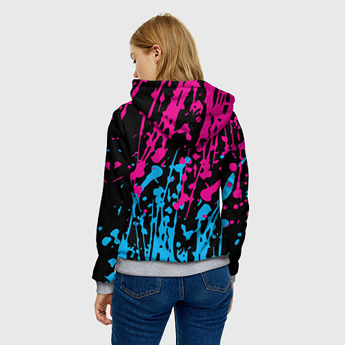 Женская толстовка ORA ORA ORA MUDA MUDA MUDA / 3D-Меланж – фото 4