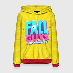 Толстовка-худи женская Fall Guys, цвет: 3D-красный