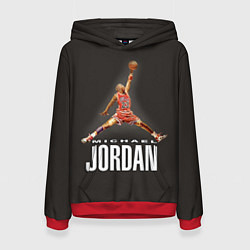 Толстовка-худи женская MICHAEL JORDAN, цвет: 3D-красный