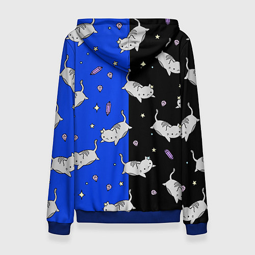 Женская толстовка КИСЫ / 3D-Синий – фото 2