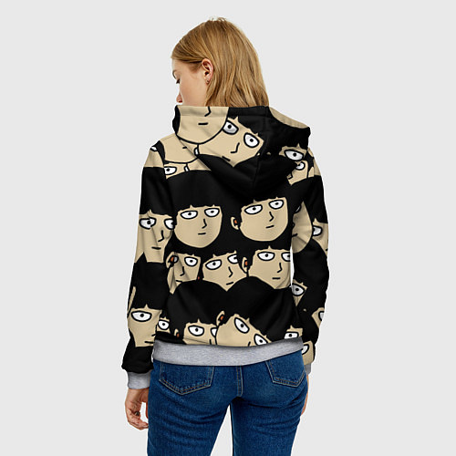 Женская толстовка МОБ ПСИХО / 3D-Меланж – фото 4