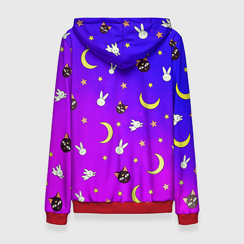 Женская толстовка СЭЙЛОР МУН / 3D-Красный – фото 2