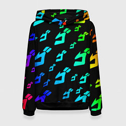 Толстовка-худи женская JoJo Bizarre Adventure, цвет: 3D-черный