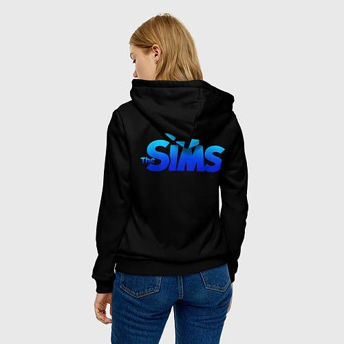 Женская толстовка The Sims Plumbob / 3D-Черный – фото 4