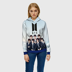 Толстовка-худи женская BTS, цвет: 3D-синий — фото 2