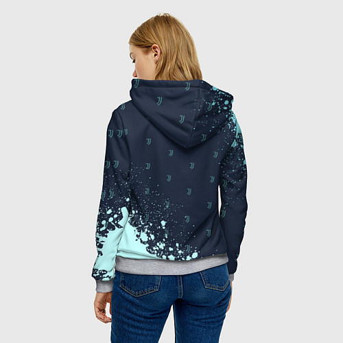 Женская толстовка JUVENTUS ЮВЕНТУС / 3D-Меланж – фото 4