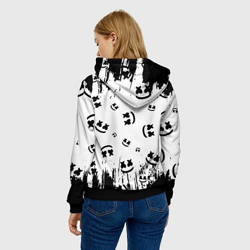 Женская толстовка MARSHMELLO МАРШМЕЛЛОУ / 3D-Черный – фото 4