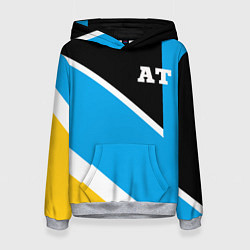 Толстовка-худи женская Athletic team blue, цвет: 3D-меланж