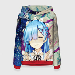 Толстовка-худи женская Re: Zero Жизнь с нуля, цвет: 3D-красный