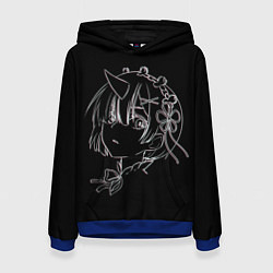 Толстовка-худи женская Re:Zero, цвет: 3D-синий