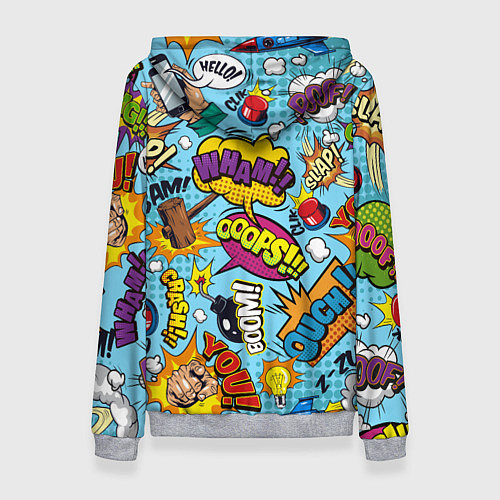 Женская толстовка Pop art comics / 3D-Меланж – фото 2