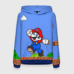 Толстовка-худи женская Mario, цвет: 3D-синий