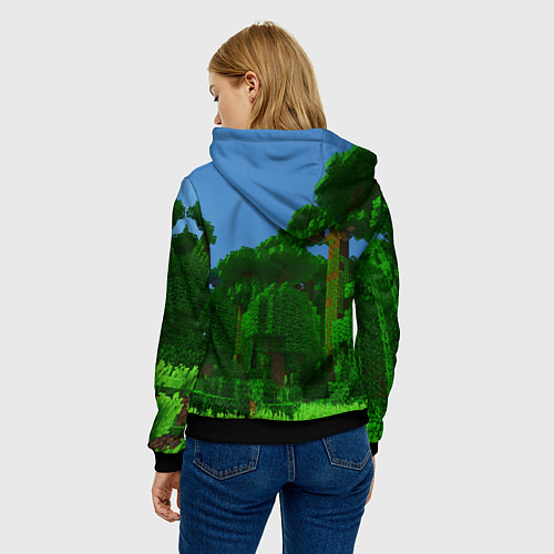 Женская толстовка Minecraft / 3D-Черный – фото 4